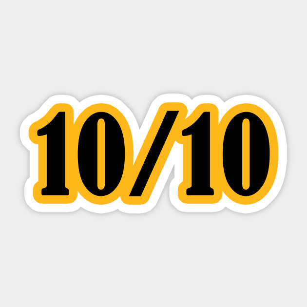 TEN OUT OF TEN Sticker by Souna's Store